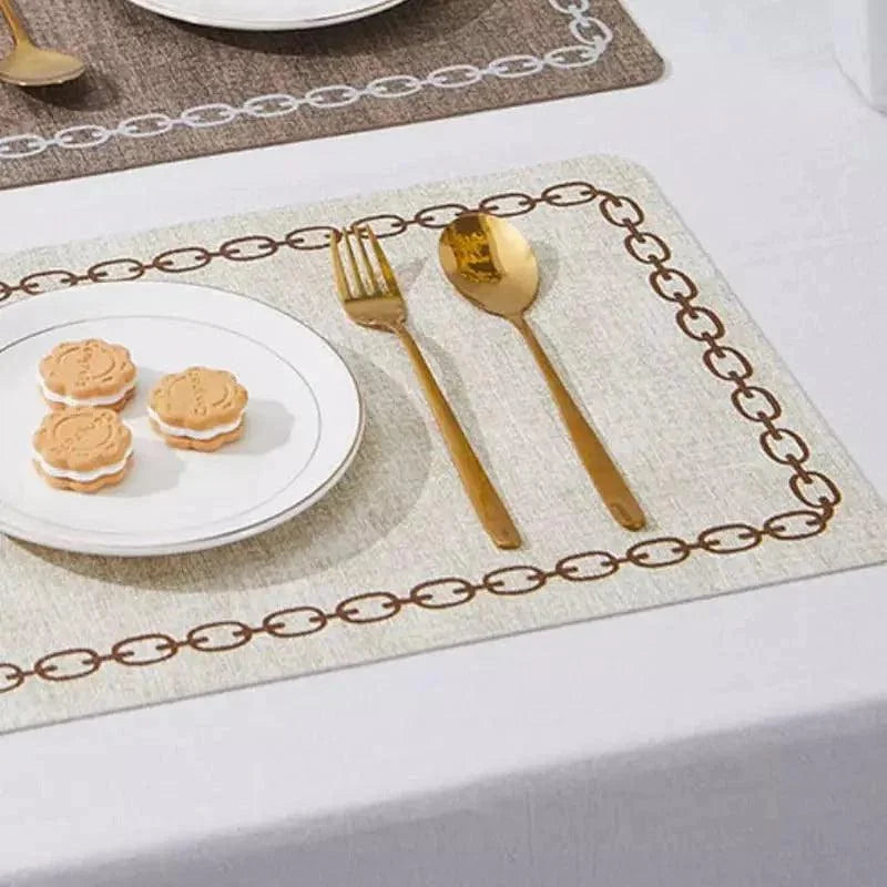 Monzzi Non-Slip Fabric Placemat for Square Tables