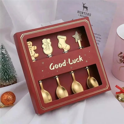 Monzzi Stainless Steel Christmas Decorative Spoon Set