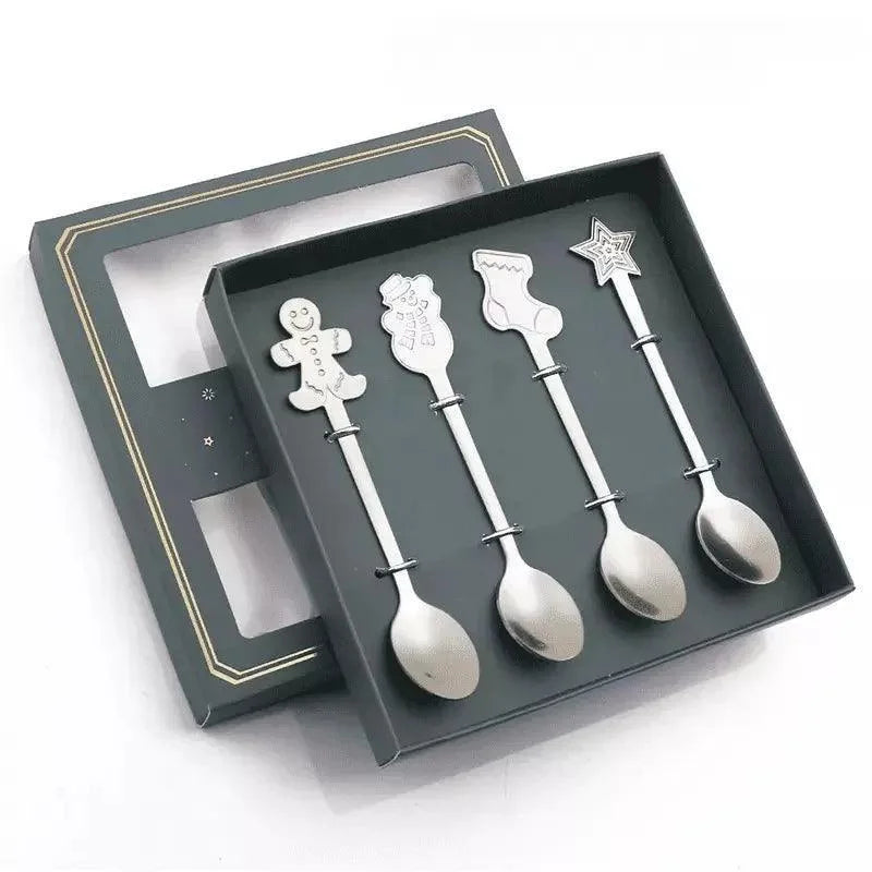 Monzzi Stainless Steel Christmas Decorative Spoon Set