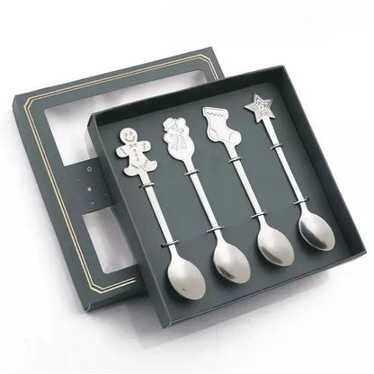 Monzzi Stainless Steel Christmas Decorative Spoon Set