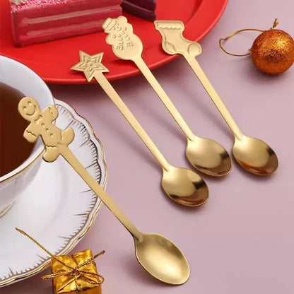 Monzzi Stainless Steel Christmas Decorative Spoon Set