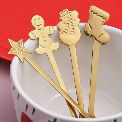 Monzzi Stainless Steel Christmas Decorative Spoon Set