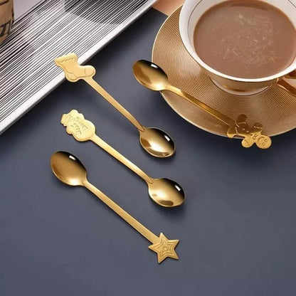 Monzzi Stainless Steel Christmas Decorative Spoon Set
