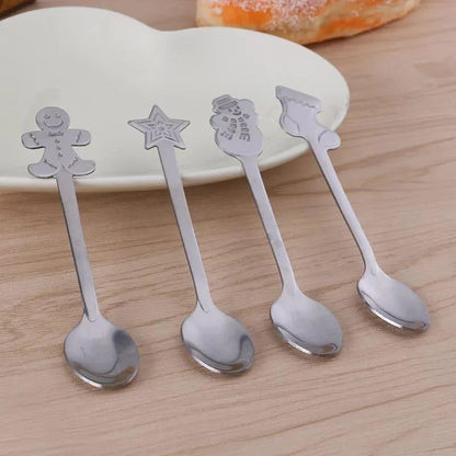 Monzzi Stainless Steel Christmas Decorative Spoon Set