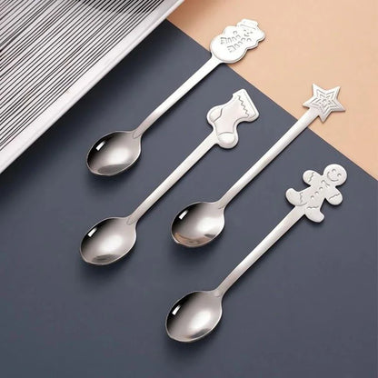 Monzzi Stainless Steel Christmas Decorative Spoon Set