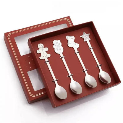 Monzzi Stainless Steel Christmas Decorative Spoon Set