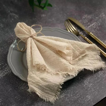 Monzzi 20-Piece Rustic Cotton Napkin Set