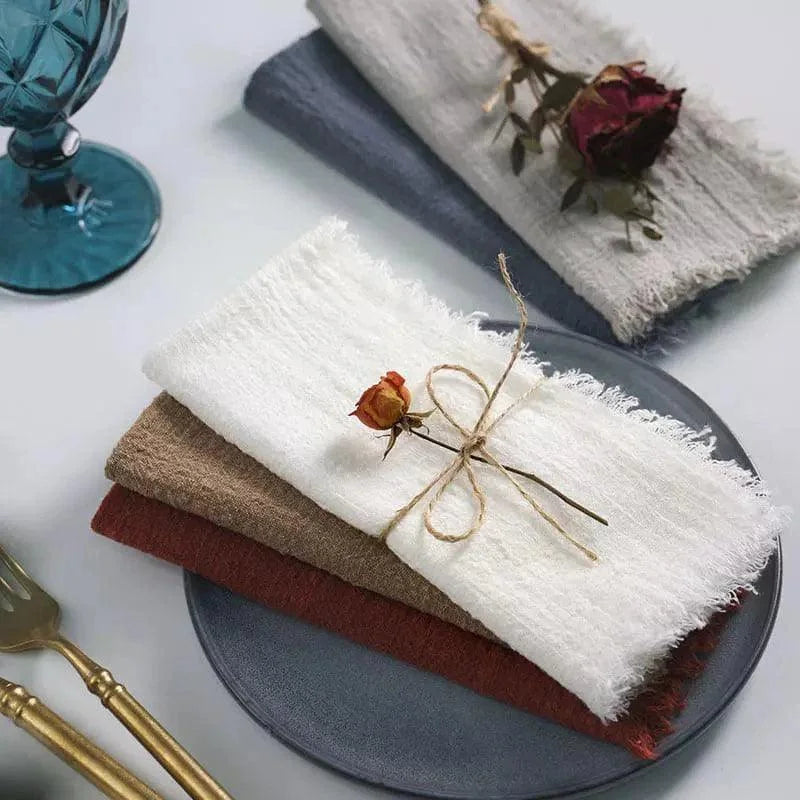 Monzzi 20-Piece Rustic Cotton Napkin Set