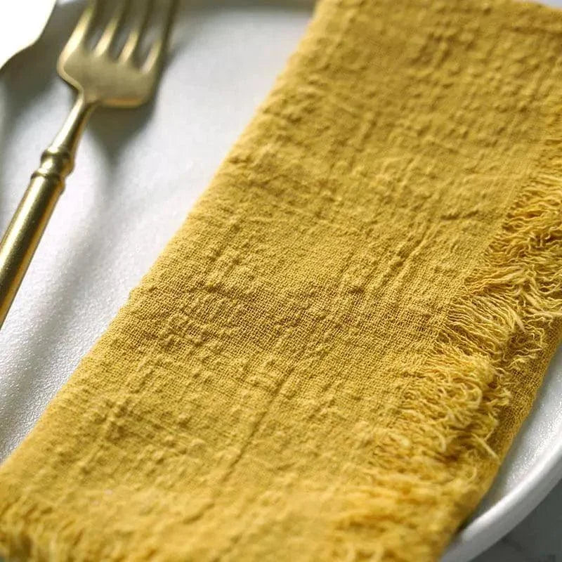 Monzzi 20-Piece Rustic Cotton Napkin Set