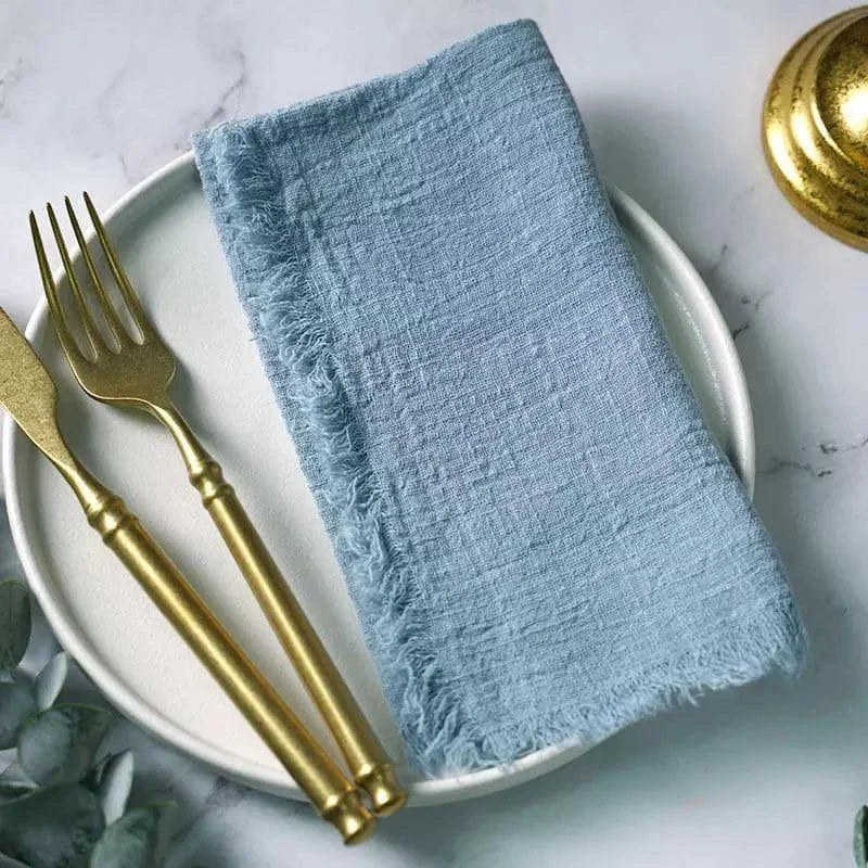 Monzzi 20-Piece Rustic Cotton Napkin Set