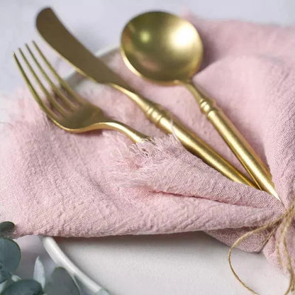 Monzzi 20-Piece Rustic Cotton Napkin Set