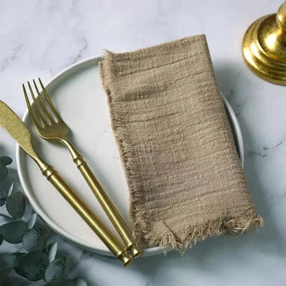 Monzzi 20-Piece Rustic Cotton Napkin Set