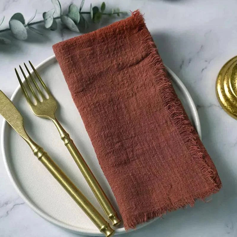 Monzzi 20-Piece Rustic Cotton Napkin Set