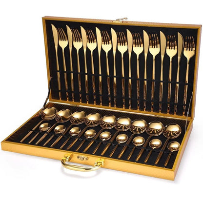 24-Piece Stainless Steel Cutlery Set with Monzzi Case