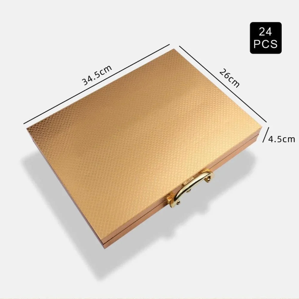 24-Piece Stainless Steel Cutlery Set with Monzzi Case