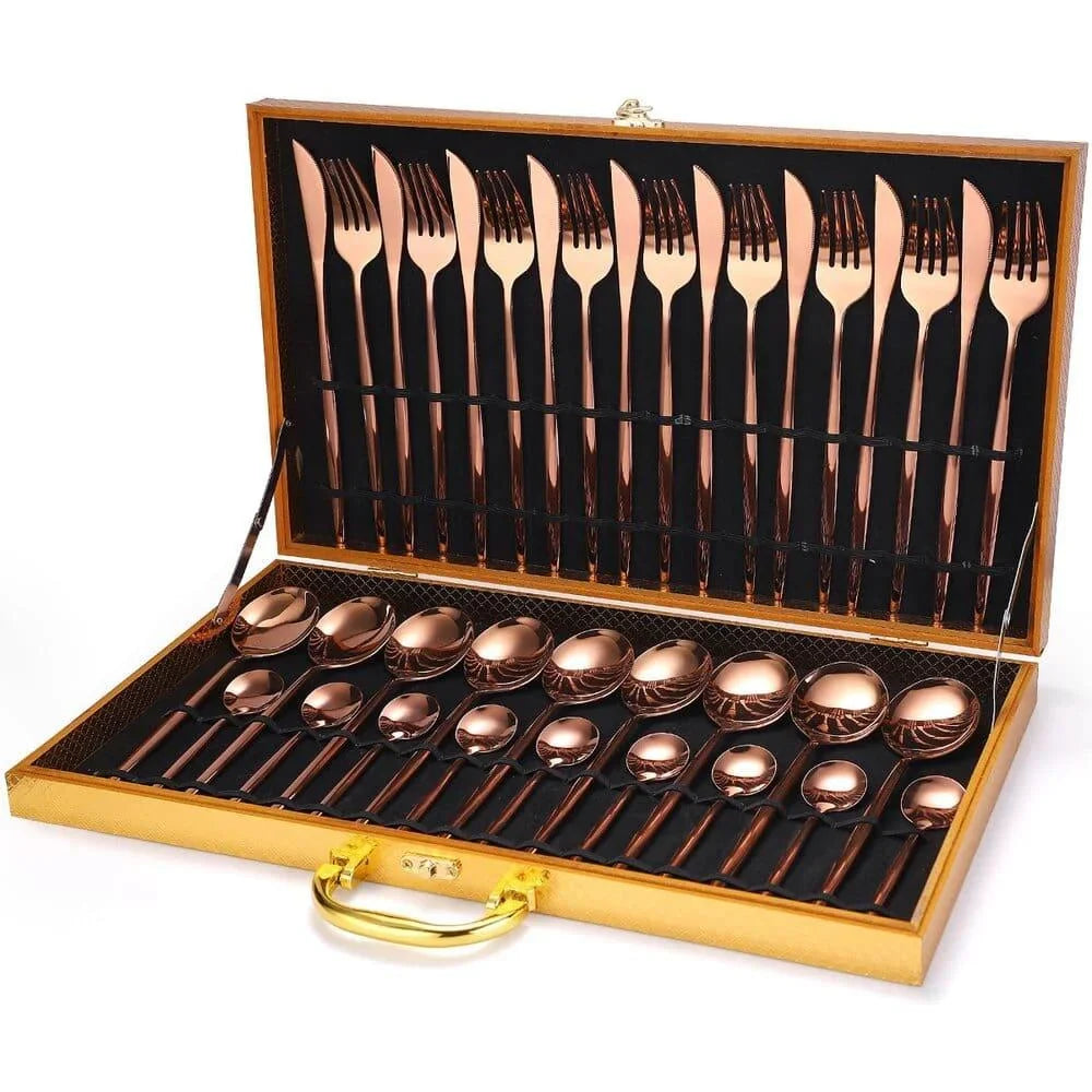 24-Piece Stainless Steel Cutlery Set with Monzzi Case