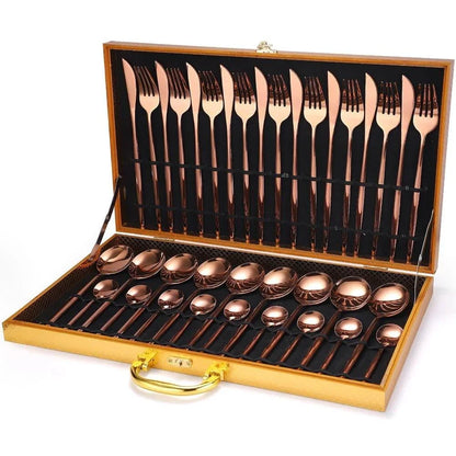 24-Piece Stainless Steel Cutlery Set with Monzzi Case
