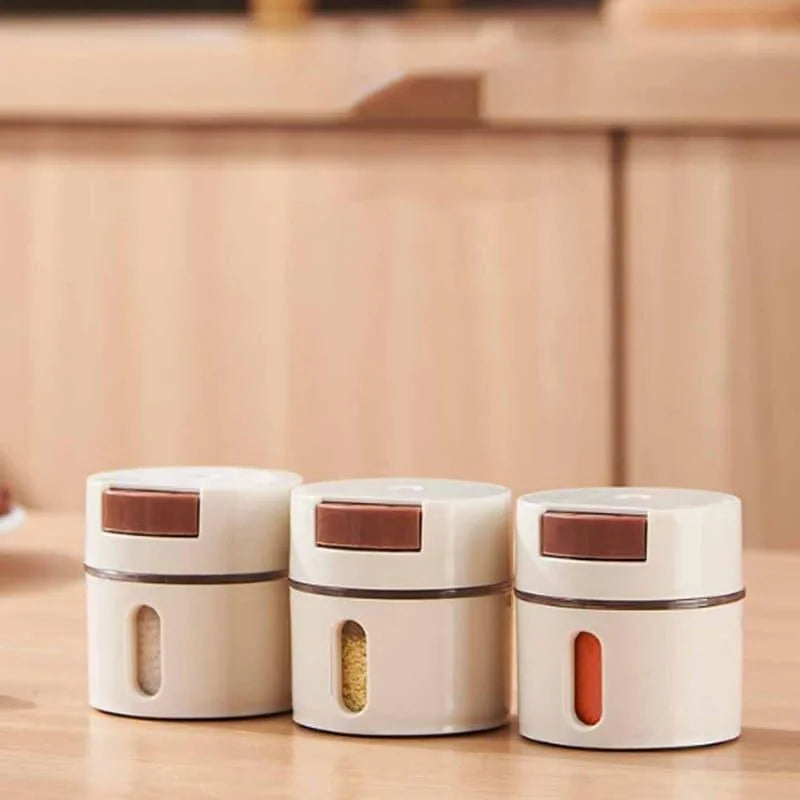 Monzzi Dispenser 6-Piece Magnetic Wall Spice Rack Set