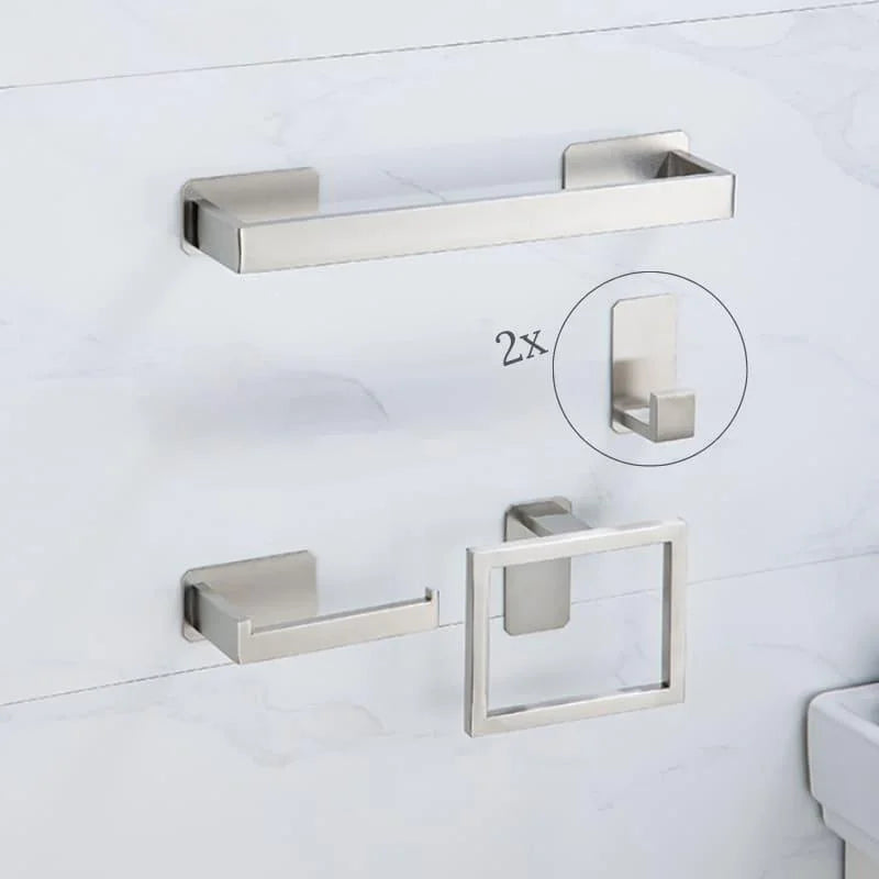 5-Piece Stainless Steel Bathroom Accessory Set with Monzzi Mounting