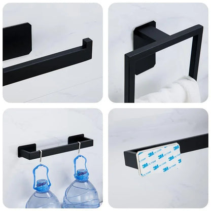 5-Piece Stainless Steel Bathroom Accessory Set with Monzzi Mounting System