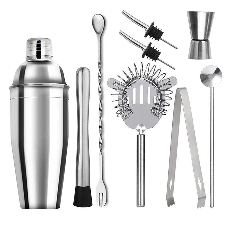 Stainless Steel Cocktail Shaker Set with Bartending Tools