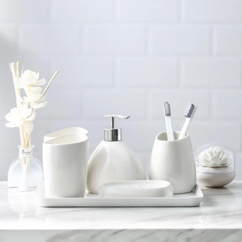6-Piece Ceramic Bathroom Set for Lavabo Monzzi