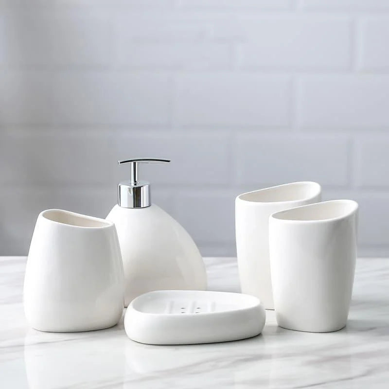 6-Piece Ceramic Bathroom Set for Lavabo Monzzi