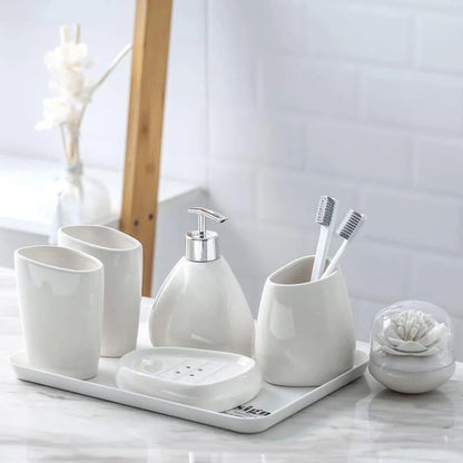 6-Piece Ceramic Bathroom Set for Lavabo Monzzi