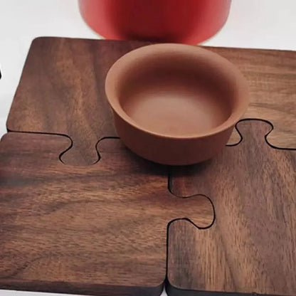 Monzzi Nogueira Wooden Pot Rest and Coaster Set