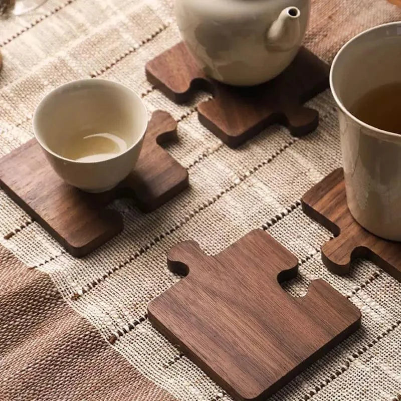 Monzzi Nogueira Wooden Pot Rest and Coaster Set