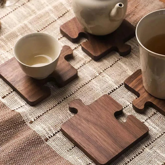 Monzzi Nogueira Wooden Pot Rest and Coaster Set