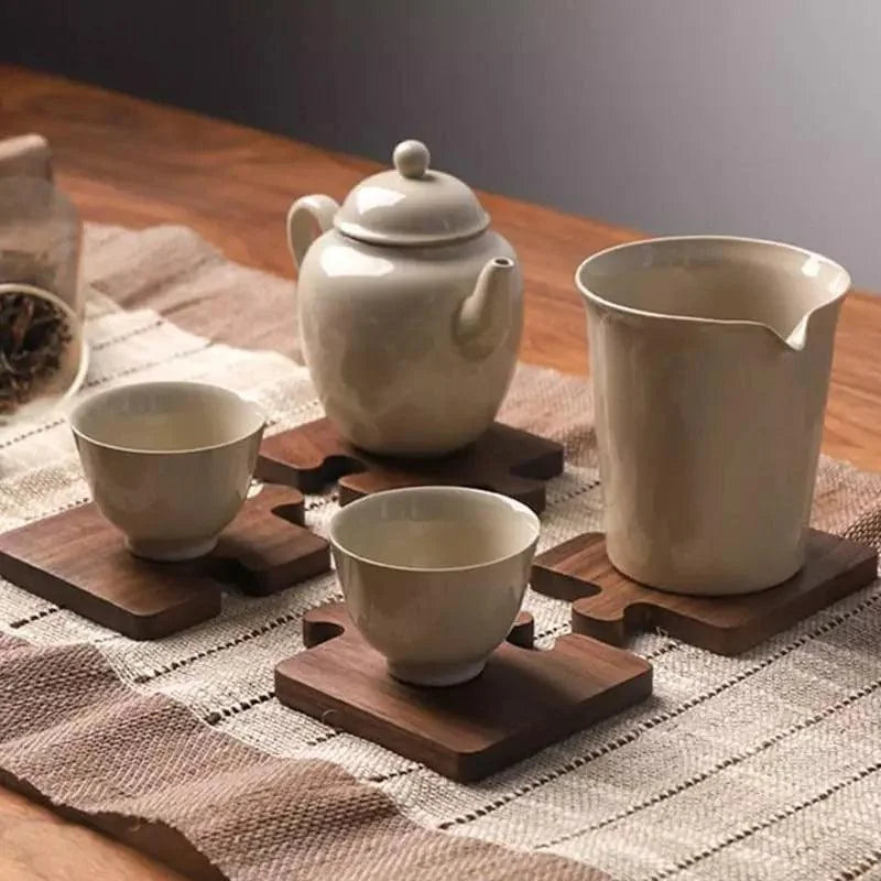 Wooden Nogueira Monzzi Pot Rest and Coaster Collection