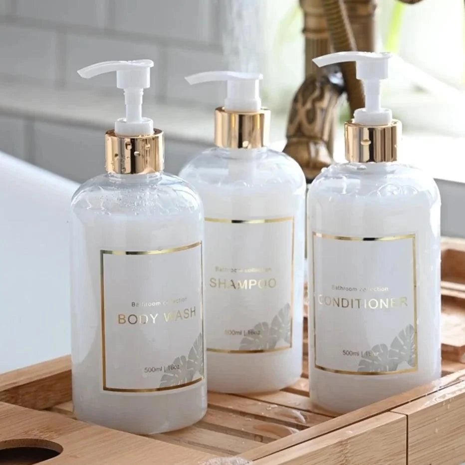 Monzzi Bathroom 3-Piece Liquid Soap Dispenser Set