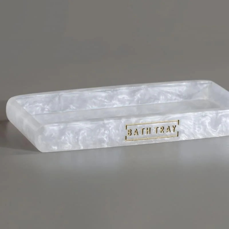 3-Piece Golden Resin Bathroom Set with Dispenser and Toothbrush Holder