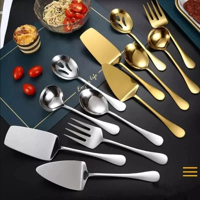 Monzzi 6-Piece Golden Stainless Steel Kitchen Utensil Set