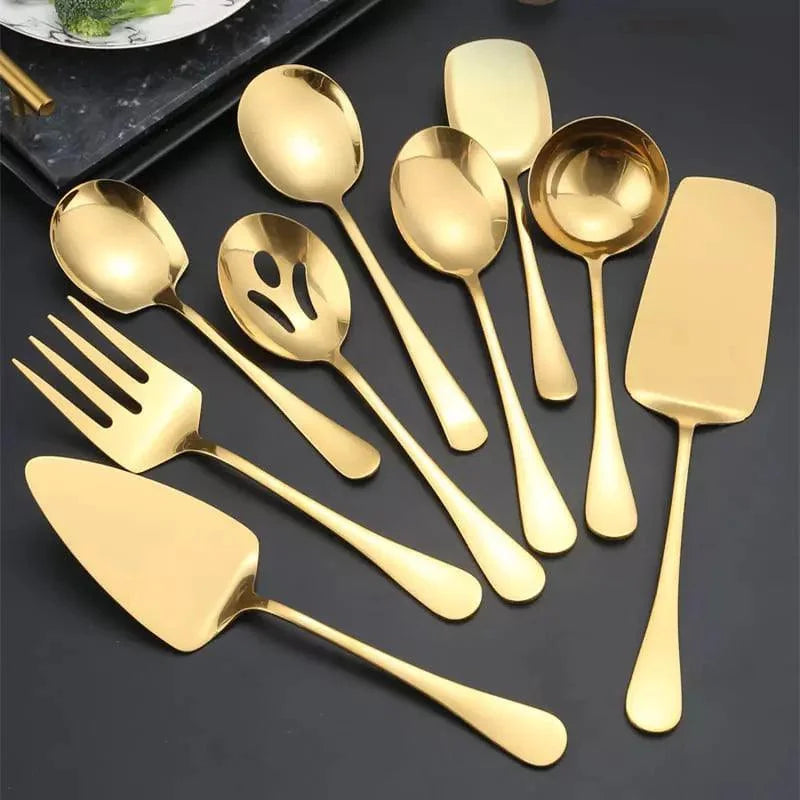 Monzzi 6-Piece Gold Stainless Steel Kitchen Utensils Set