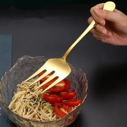 Monzzi 6-Piece Gold Stainless Steel Kitchen Utensils Set