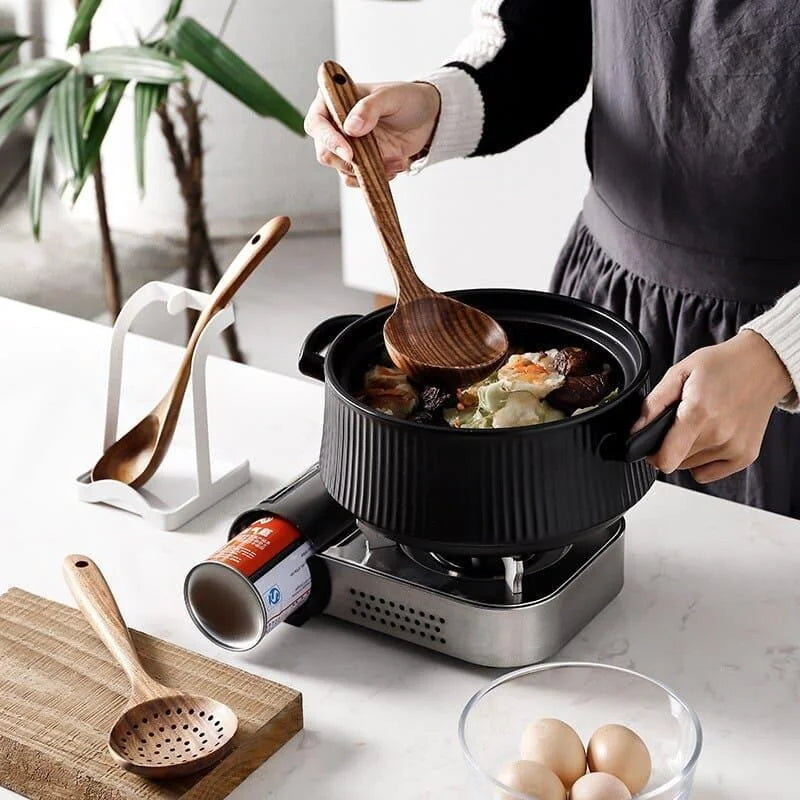 7-Piece Teak Wood Kitchen Utensils Set by Monzzi