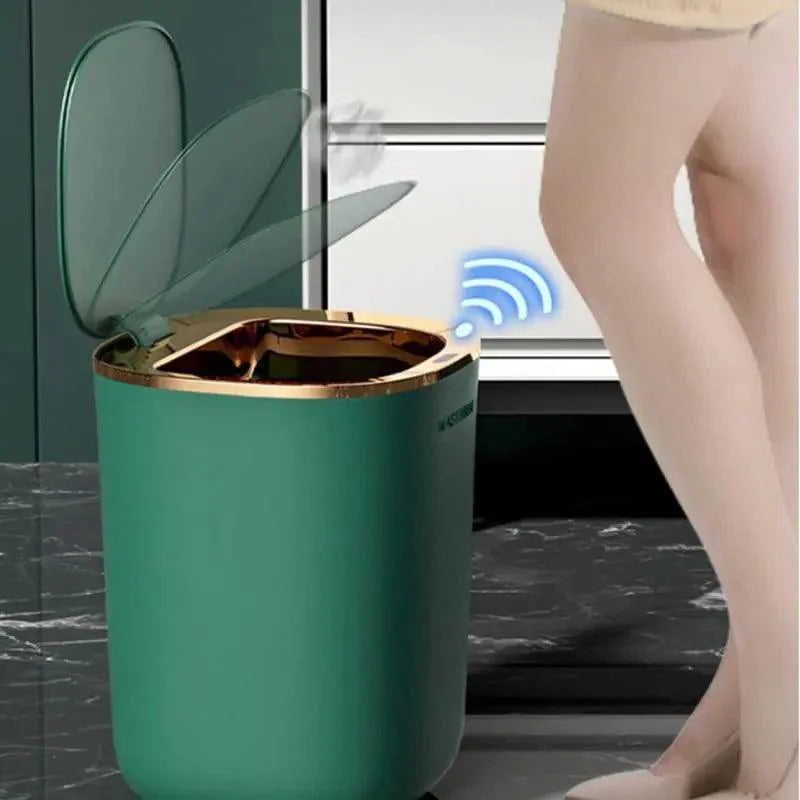 Monzzi 12L Automatic Sensor Trash Can for Bathroom and Kitchen