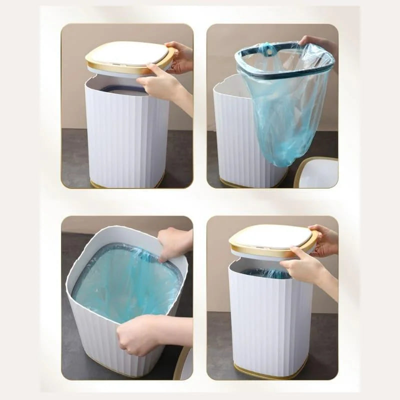 15L Sensor-Activated Automatic Trash Can for Bathroom and Kitchen by Monzzi