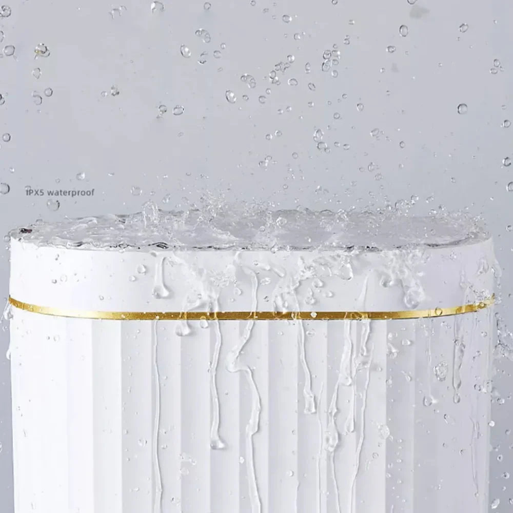 Monzzi 9L Sensor-Activated Oval Trash Can for Bathroom and Kitchen