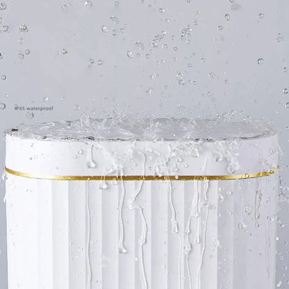 Monzzi 9L Sensor-Activated Oval Trash Can for Bathroom and Kitchen