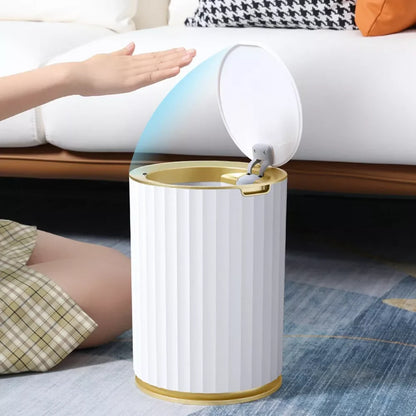 Monzzi 9L Automatic Round Trash Can with Sensor for Kitchen and Bathroom