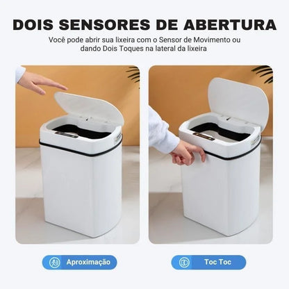 Monzzi 15L Smart Trash Can with Automatic Sensor for Kitchen and Bathroom