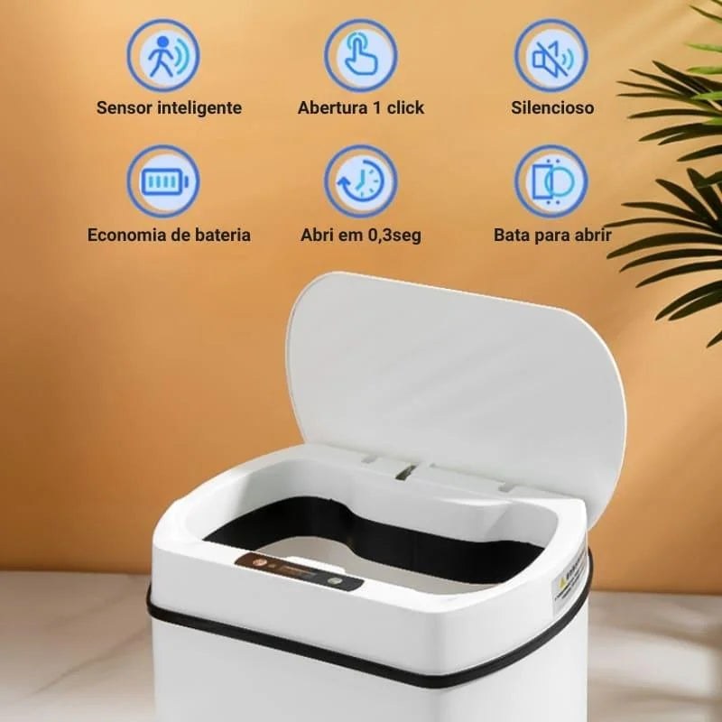 Monzzi 15L Smart Trash Can with Automatic Sensor for Kitchen and Bathroom