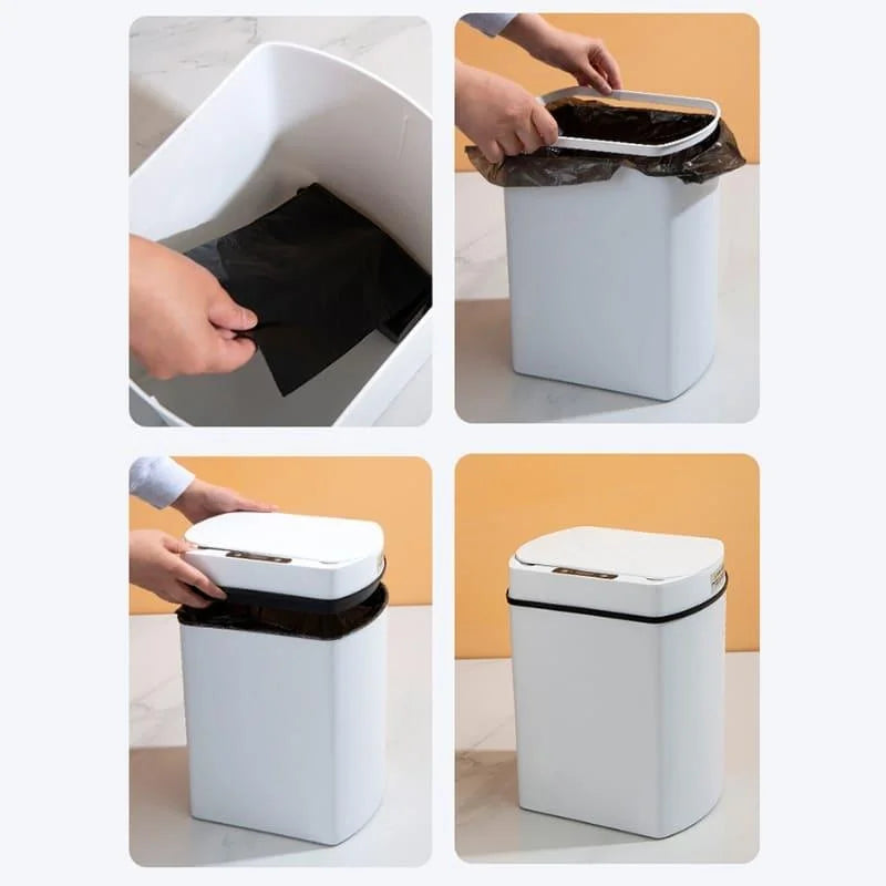 Monzzi 15L Smart Trash Can with Automatic Sensor for Kitchen and Bathroom