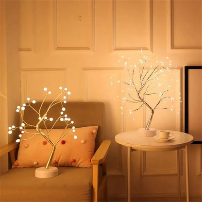 Charming LED Tree Lamp for Bedroom, Living Room, and Console Table Decor