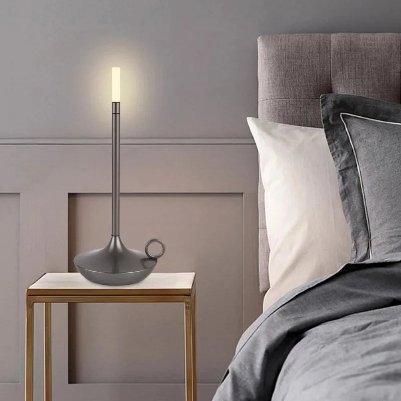 Monzzi Wireless Rechargeable LED Nightstand Lamp for Elegant Nighttime Ambiance