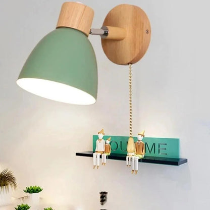 Nordic Style LED Wall Lamp in Wood for Elegant Monzzi Decor