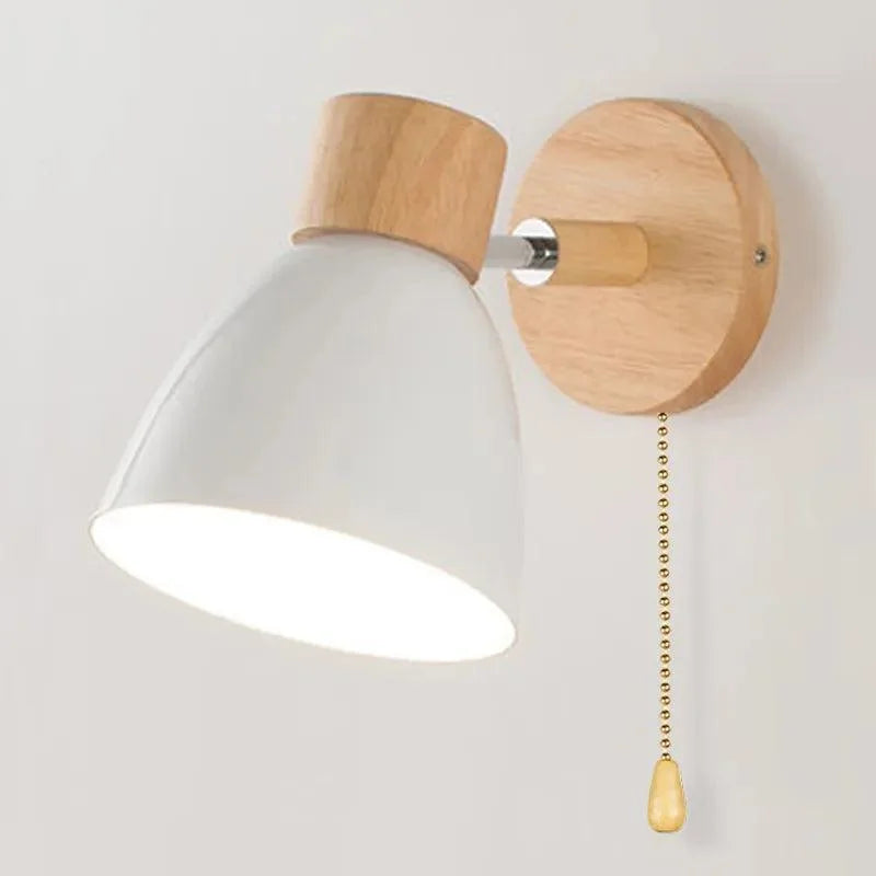 Nordic Style LED Wall Lamp in Wood for Elegant Monzzi Decor